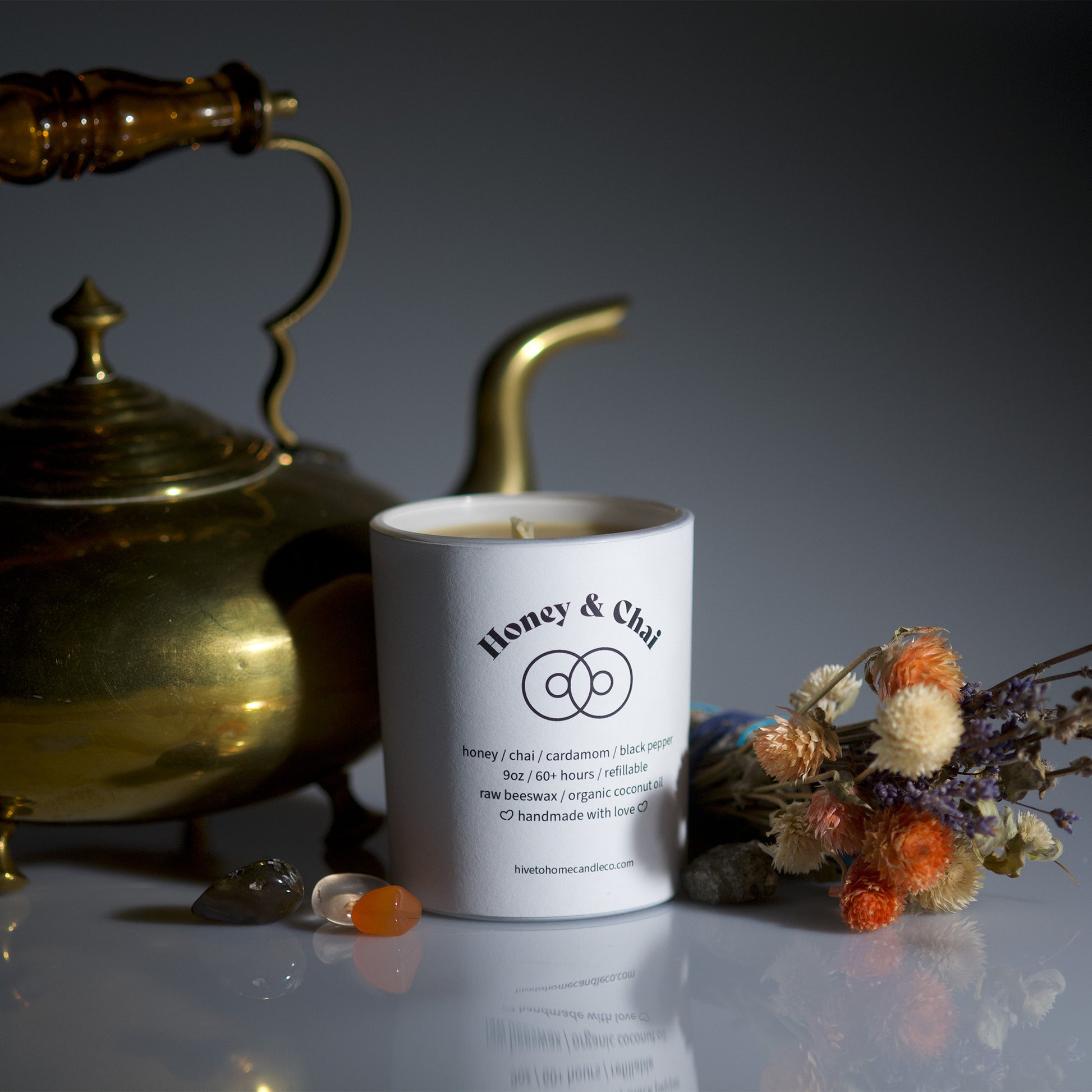 aesthetic candle image from Hive To Home Candle Co