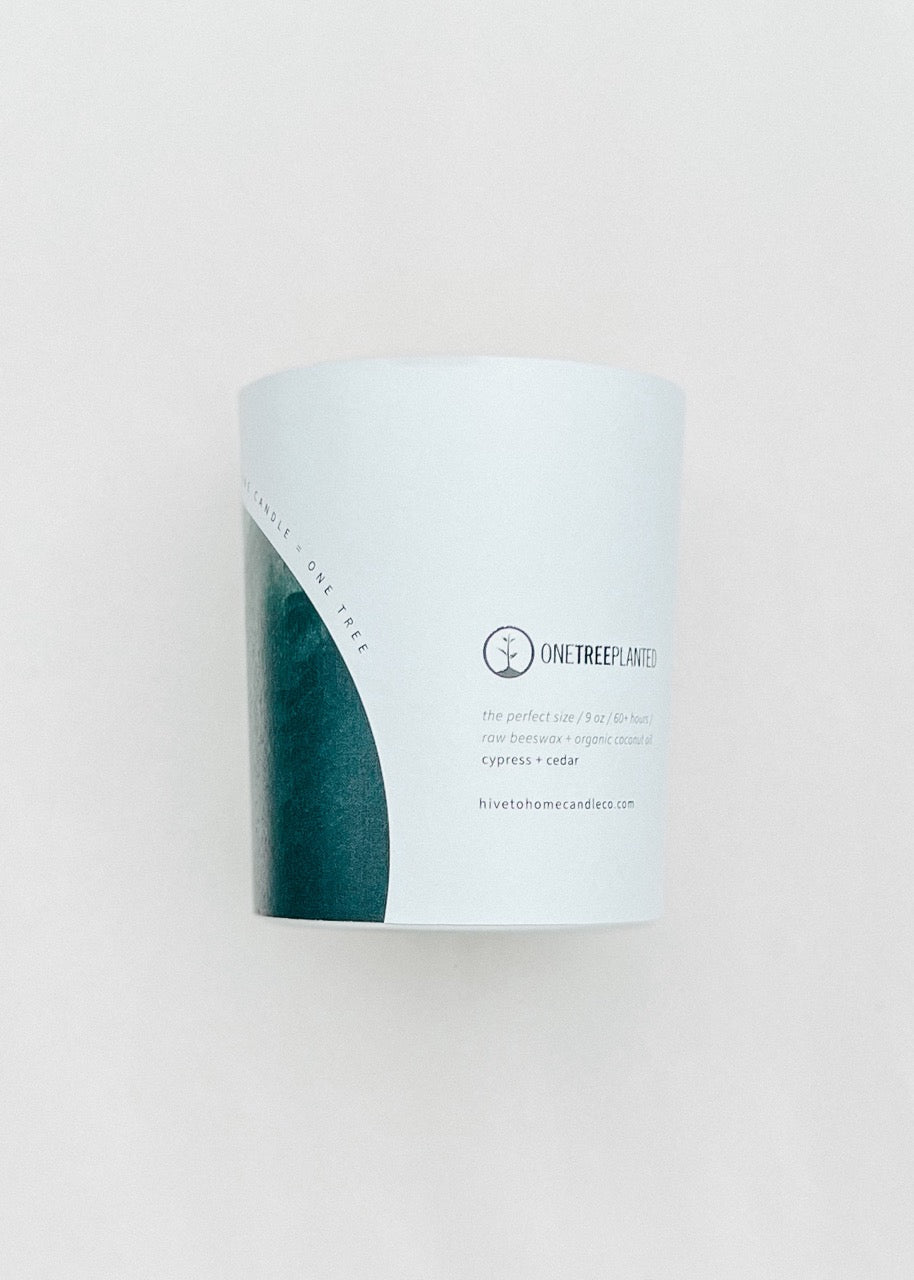 One Tree Planted candle image hive to home candle co Aesthetic Earthy candle