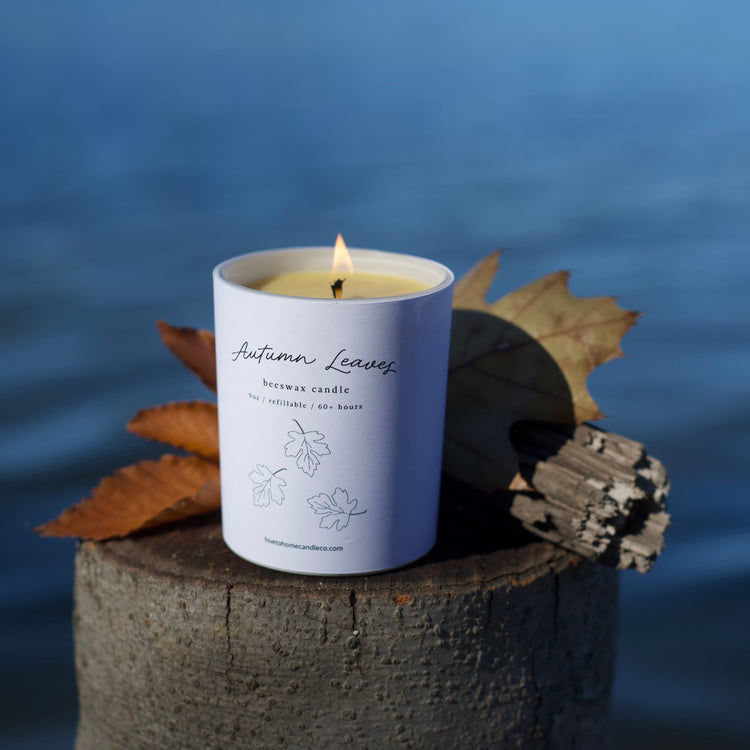 Fall Scented Beeswax Candle Collection