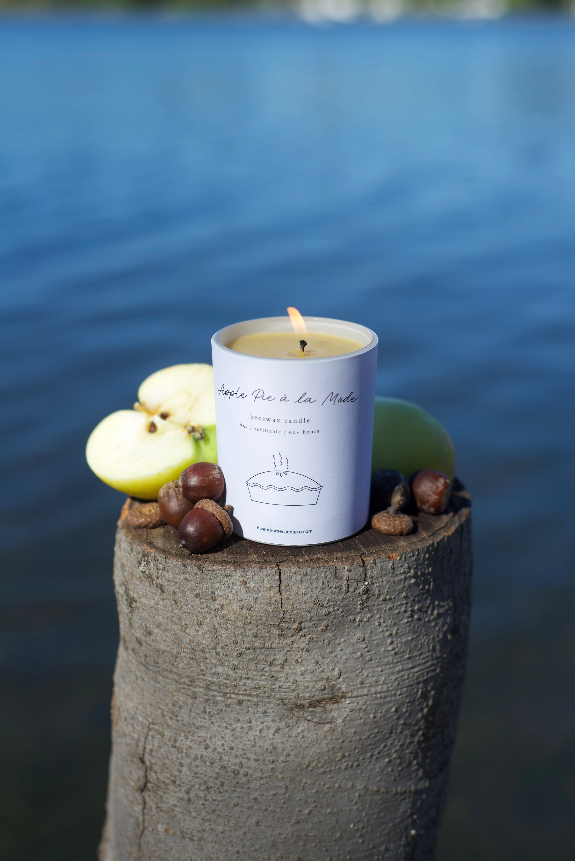 Fall Scented Beeswax Candle from Hive To Home Candle Co, Apple Pie A La Mode. Perfect Size.