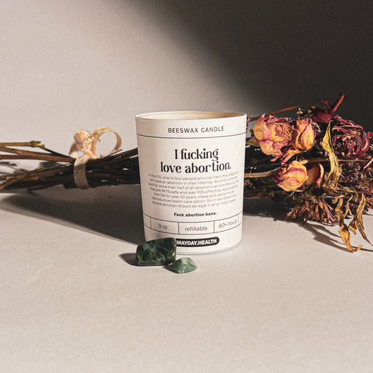 I love women's rights candle mayday health charity candle.