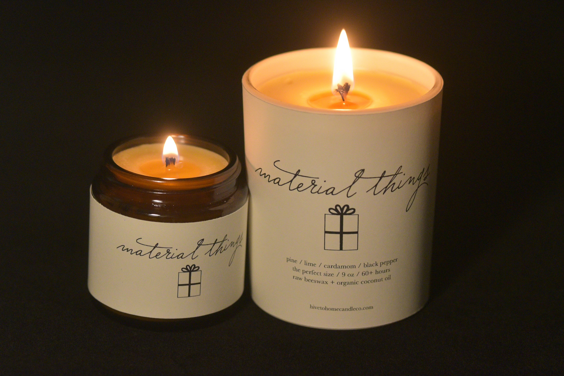 Material Things Winter Candle Collection Festive candle burning Image