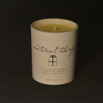 Christas Tree Scented candle with a present perfect gift.