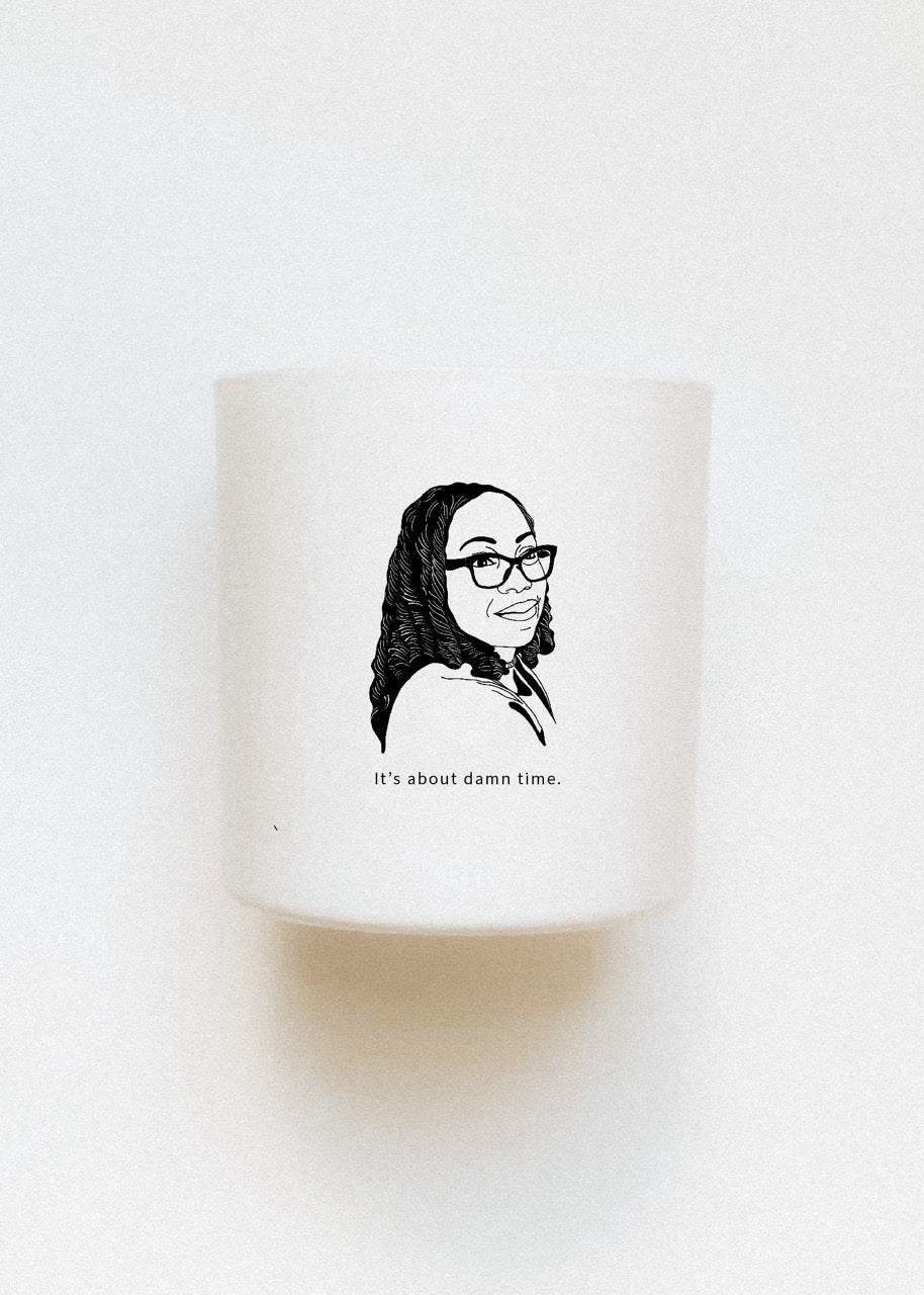Powerful Women Kentanji Brown Feminist Candle. Refillable perfect candle from Hive To Home Candle Co